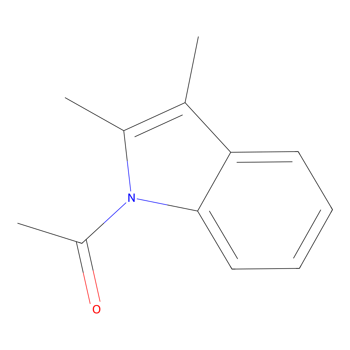 N-Acetyl-2,3-dimethyl-indole molecular structure, CAS 31676-43-4