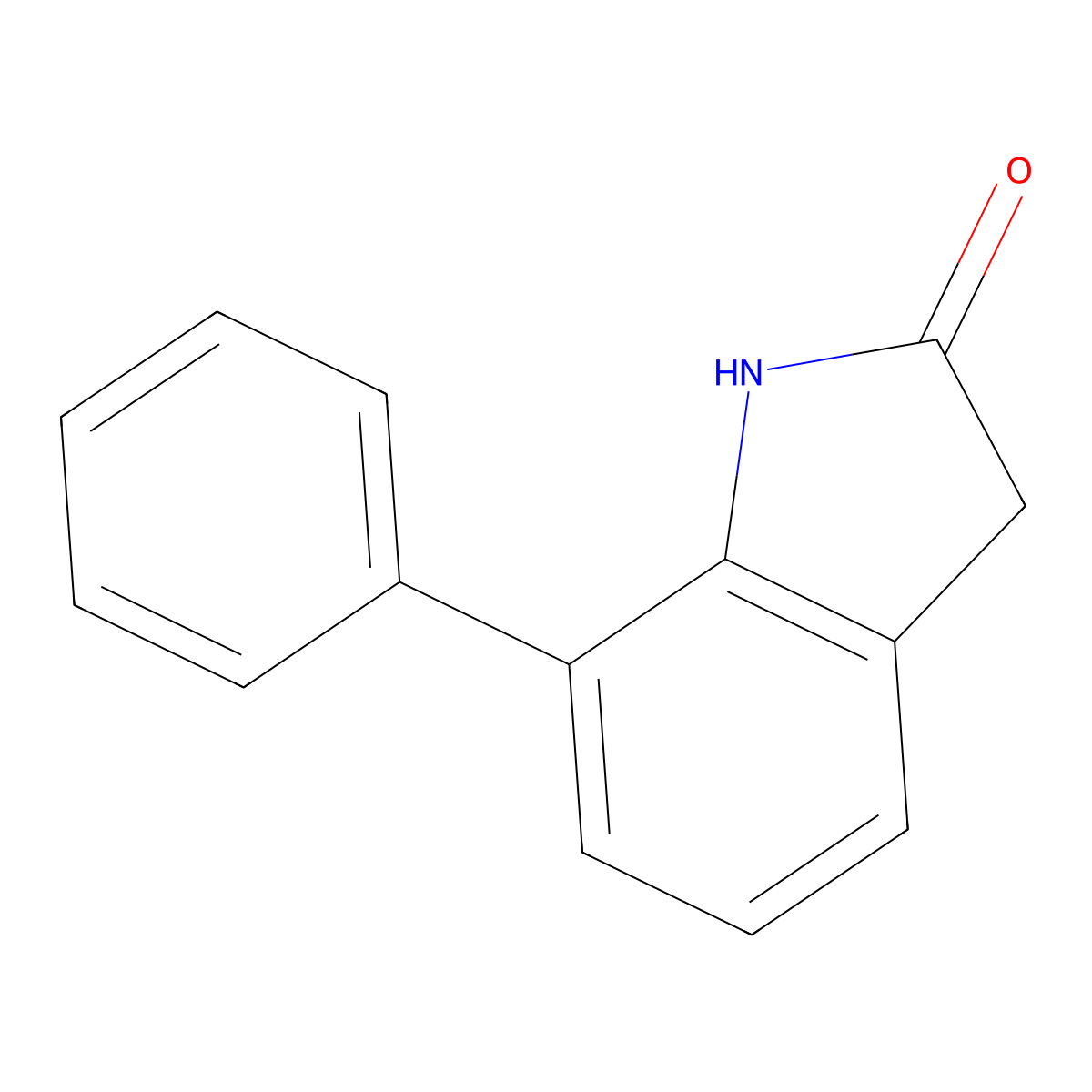 7-phenyl-2,3-dihydro-1H-indol-2-one molecular structure, CAS 31676-48-9