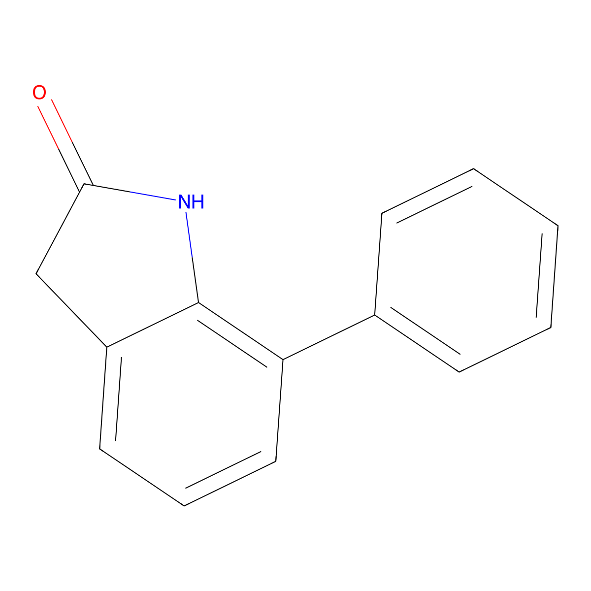 7-phenyl-2,3-dihydro-1H-indol-2-one molecular structure, CAS 31676-48-9