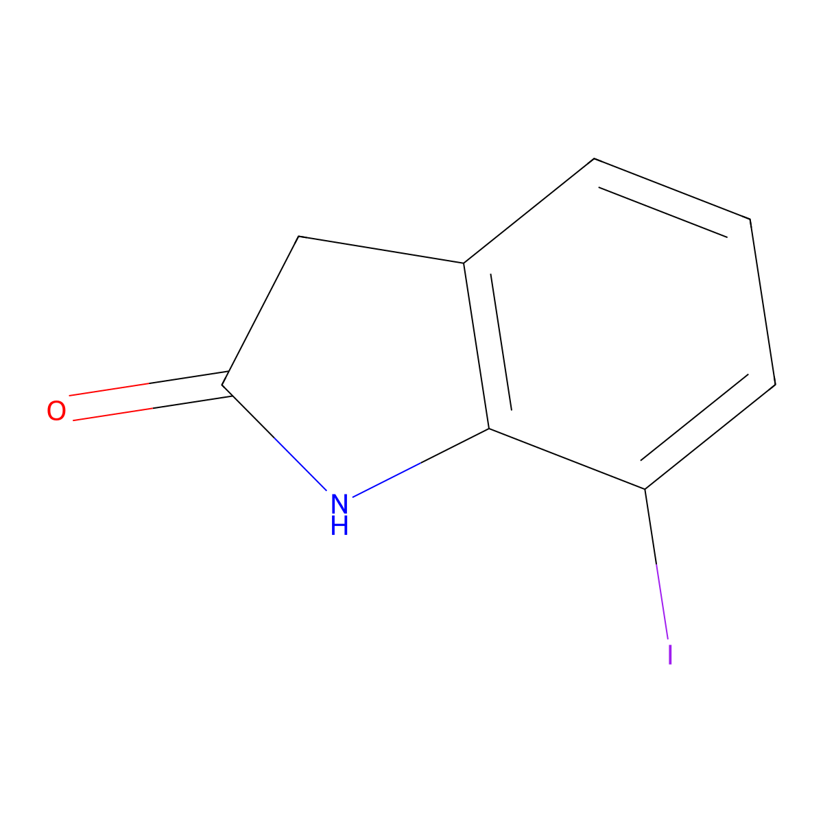 7-Iodooxindole molecular structure, CAS 31676-49-0