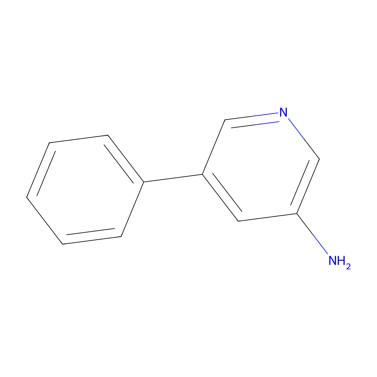 5-Phenylpyridin-3-amine molecular structure, CAS 31676-54-7