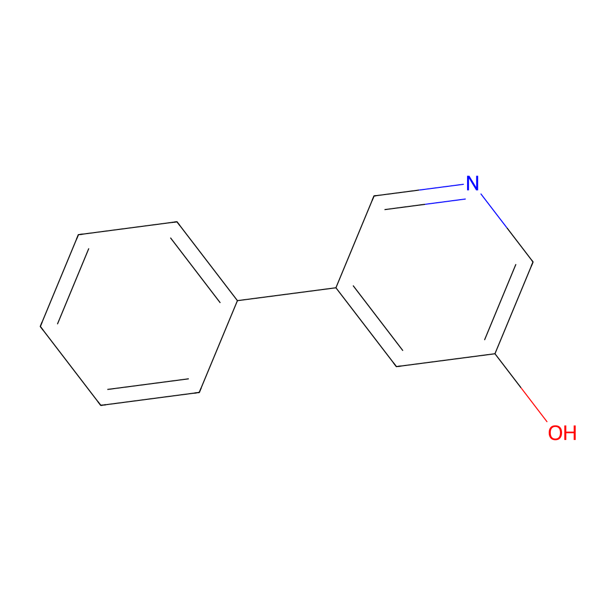5-Phenylpyridin-3-ol molecular structure, CAS 31676-55-8