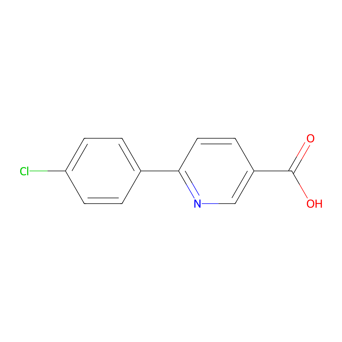 6-(4-Chlorophenyl)nicotinic acid molecular structure, CAS 31676-66-1