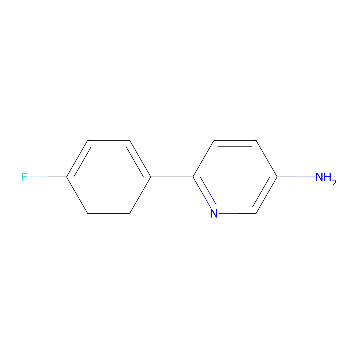 6-(4-Fluorophenyl)pyridin-3-amine molecular structure, CAS 31676-70-7