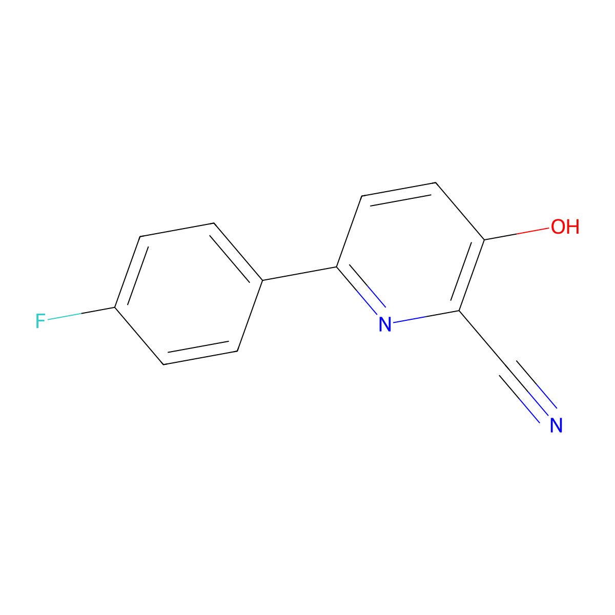 6-(4-Fluorophenyl)-3-hydroxy-2-pyridinecarbonitrile molecular structure, CAS 31676-72-9