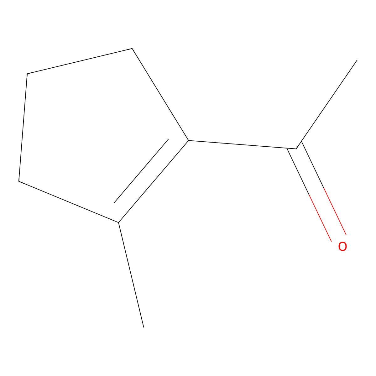 Ethanone, 1-(2-methyl-1-cyclopenten-1-yl)- molecular structure, CAS 3168-90-9