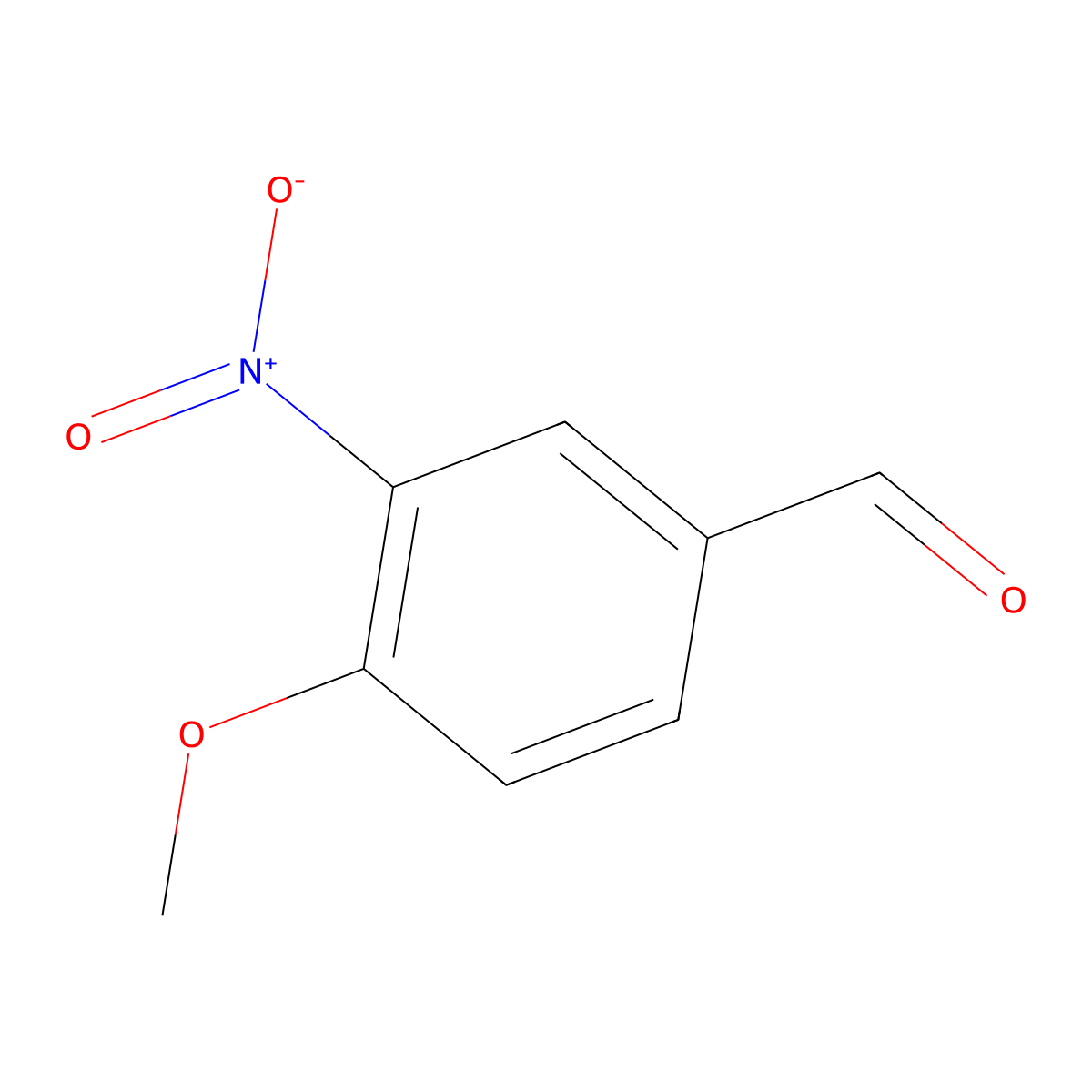 4-Methoxy-3-nitrobenzaldehyde molecular structure, CAS 31680-08-7