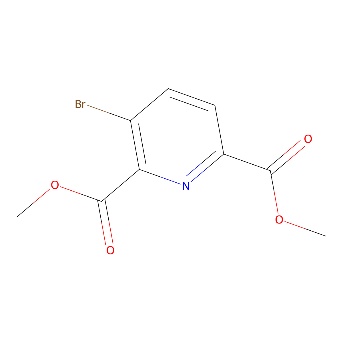 2,6-Pyridinedicarboxylic acid, 3-bromo-, 2,6-dimethyl ester molecular structure, CAS 316808-11-4