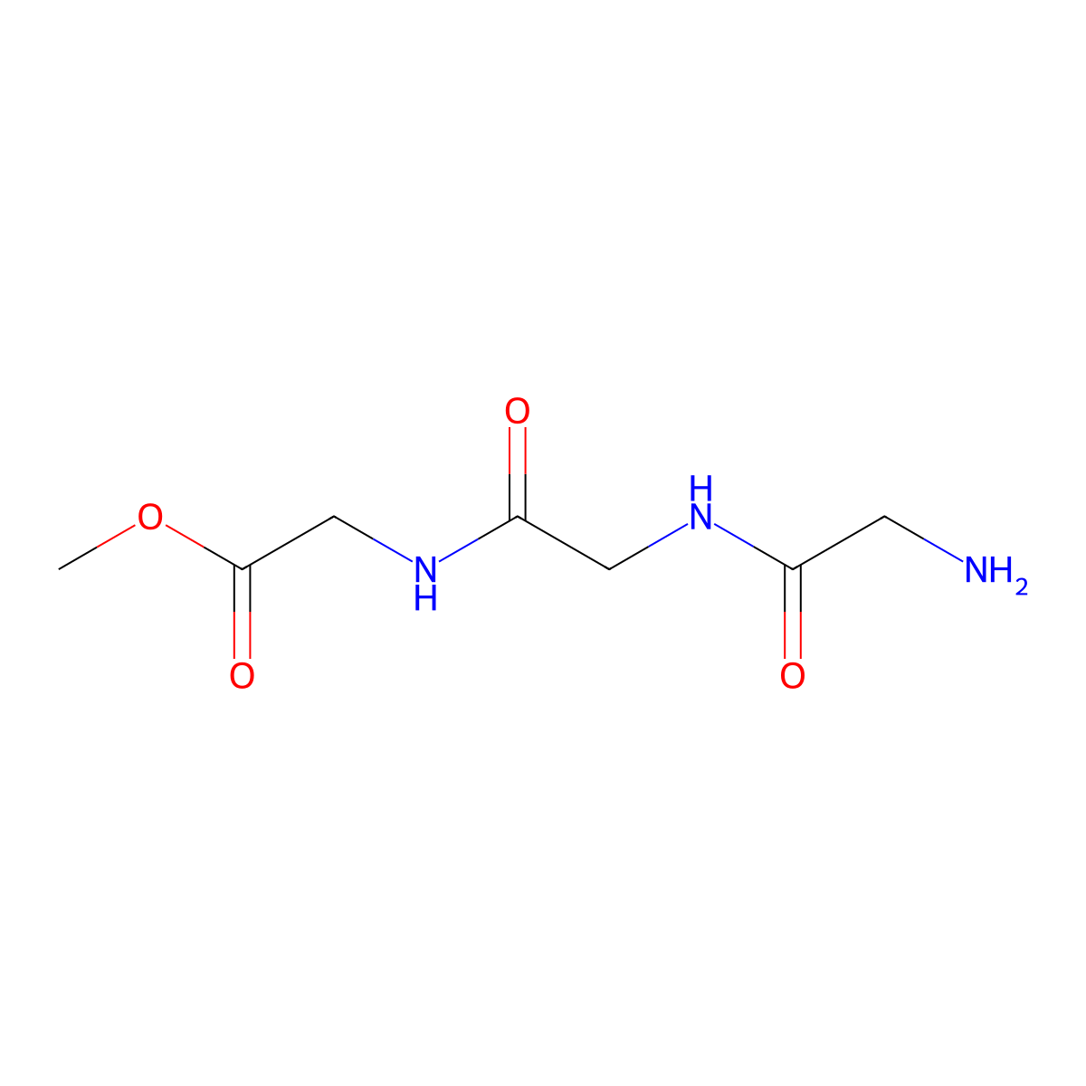 Methyl glycylglycylglycinate molecular structure, CAS 31681-05-7