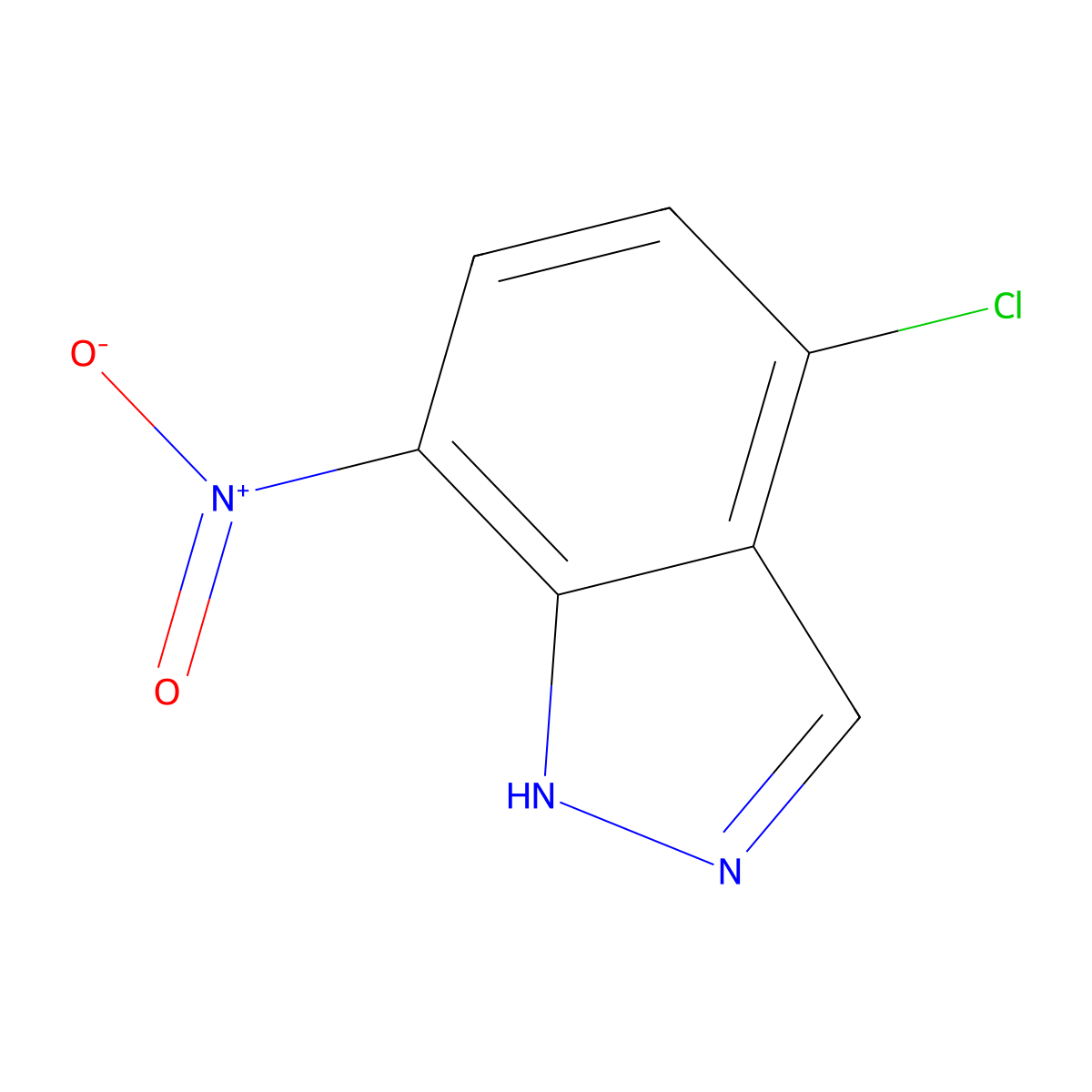 4-chloro-7-nitro-1H-indazole molecular structure, CAS 316810-81-8