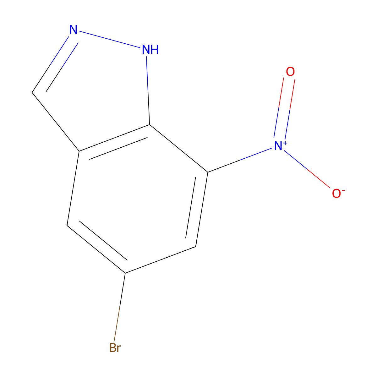 5-bromo-7-nitro-1H-indazole molecular structure, CAS 316810-82-9