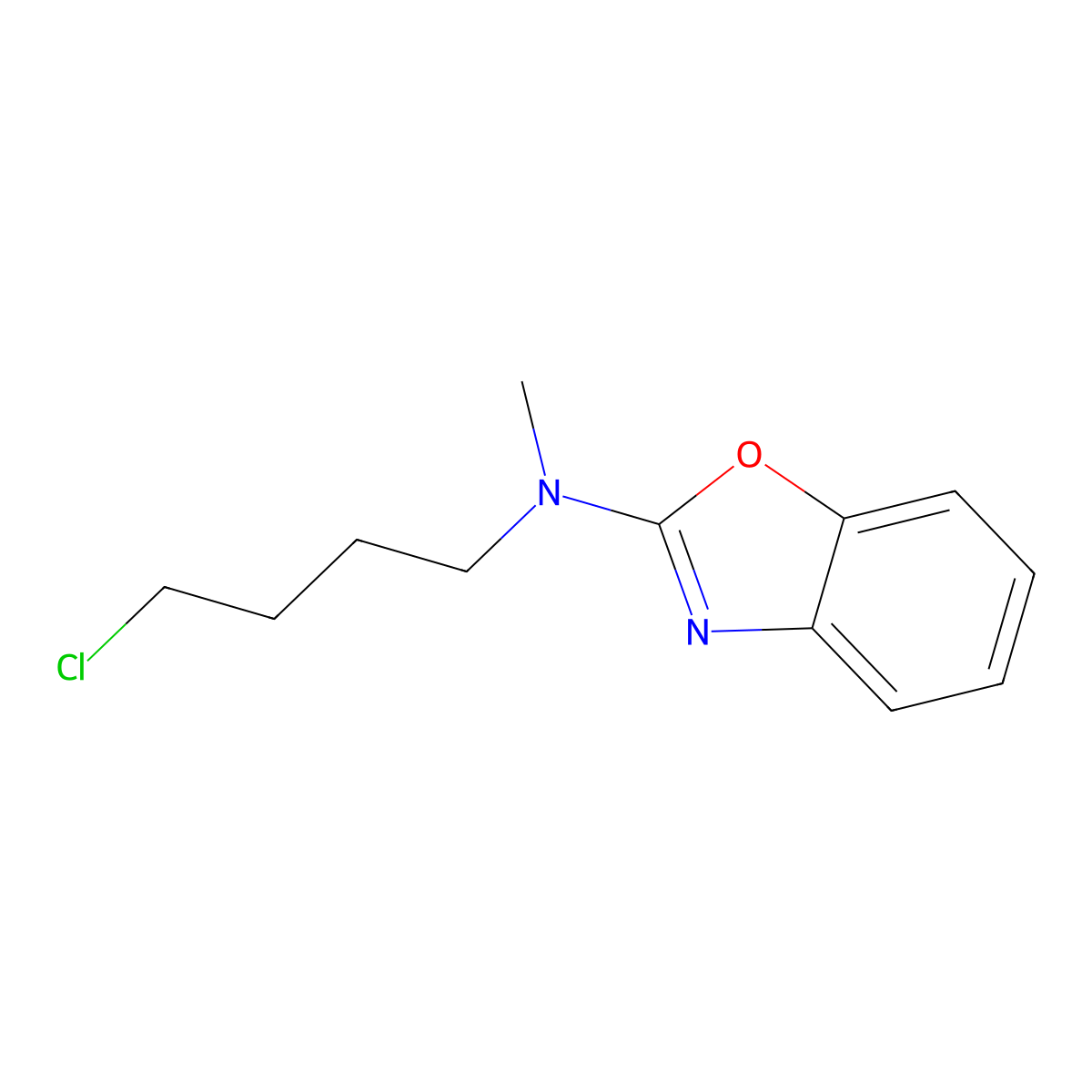 N-(4-chlorobutyl)-N-methyl-1,3-benzoxazol-2-amine molecular structure, CAS 316826-13-8