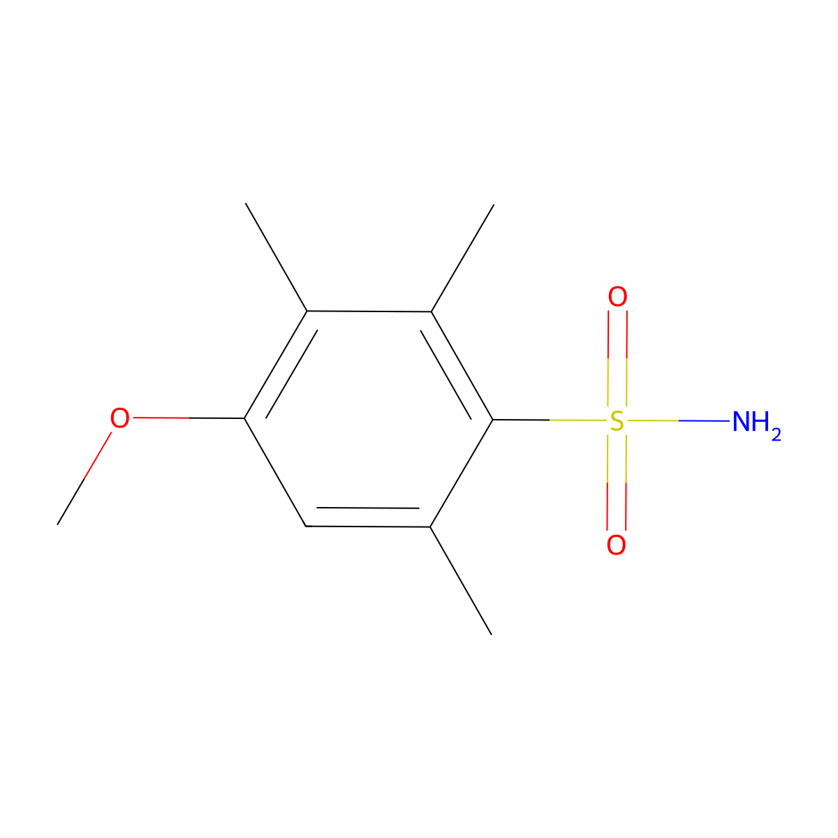 4-Methoxy-2,3,6-trimethylbenzenesulfonamide molecular structure, CAS 316831-31-9