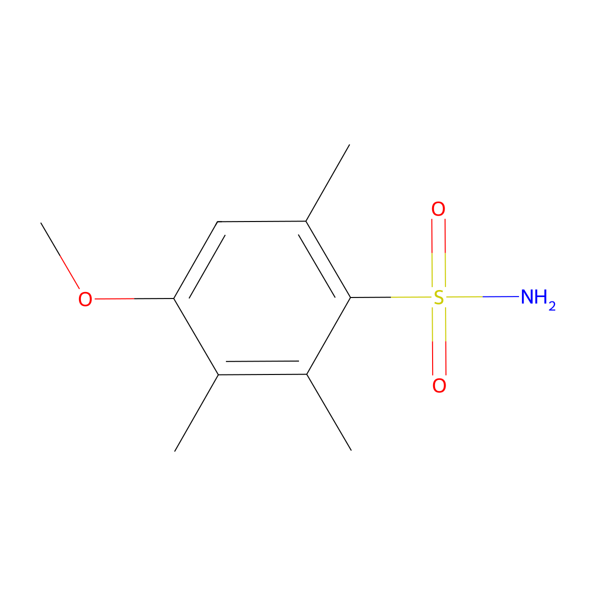 4-Methoxy-2,3,6-trimethylbenzenesulfonamide molecular structure, CAS 316831-31-9