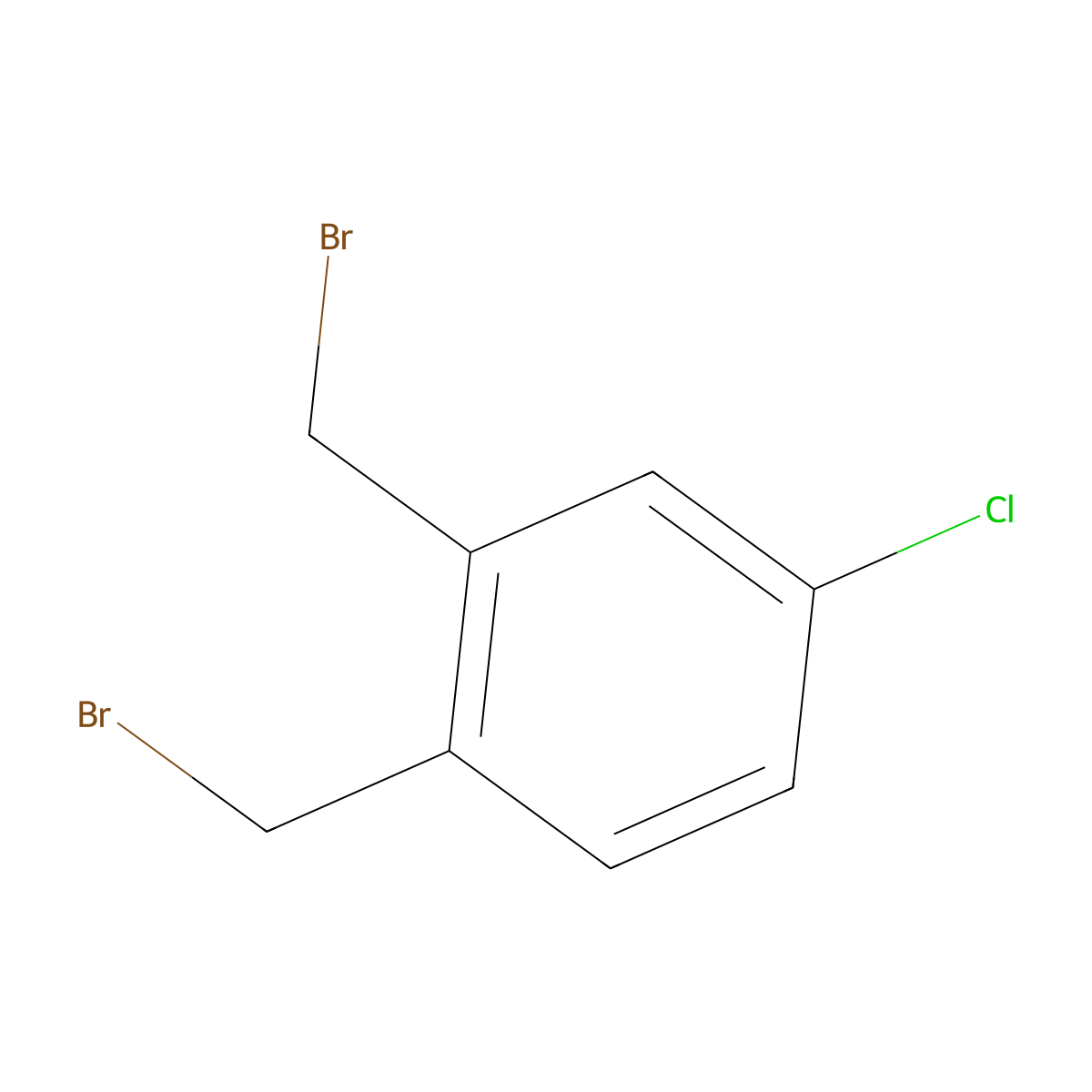 1,2-Bis(bromomethyl)-4-chlorobenzene molecular structure, CAS 31684-14-7