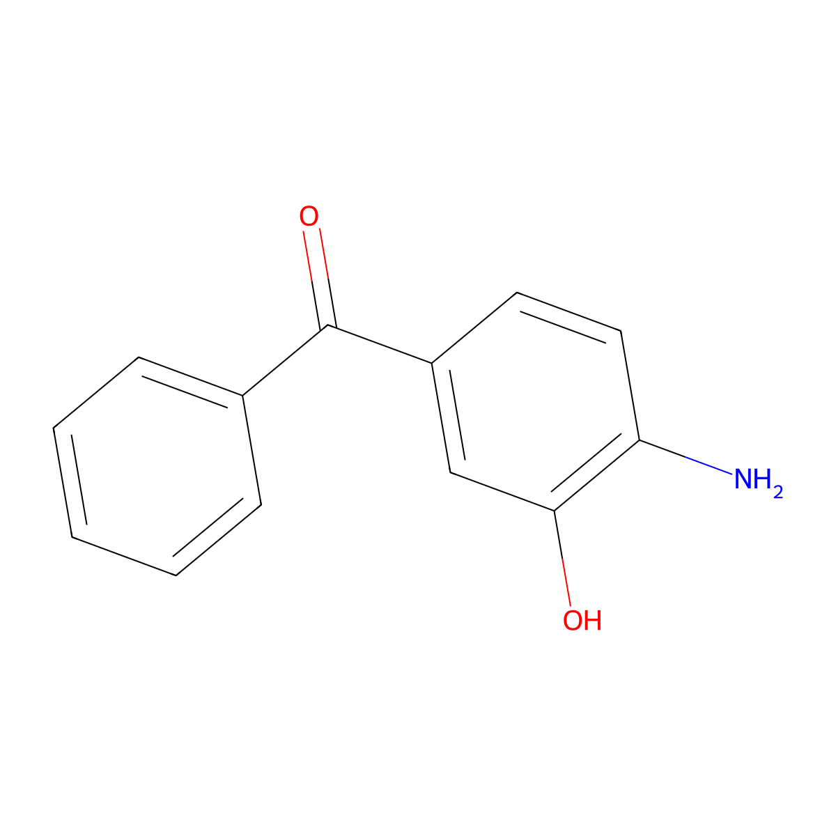 Methanone, (4-amino-3-hydroxyphenyl)phenyl- molecular structure, CAS 31684-63-6