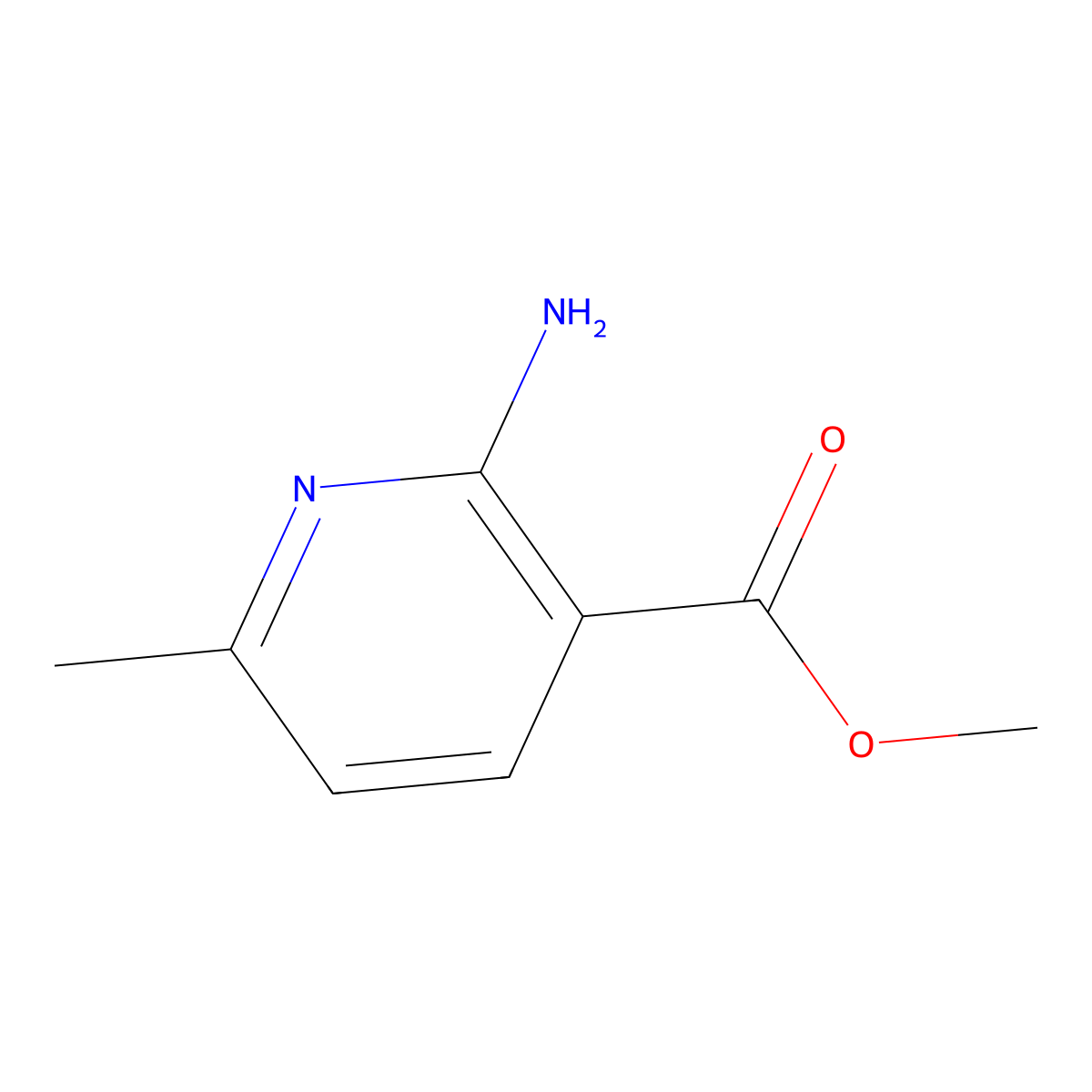 Methyl 2-amino-6-methylpyridine-3-carboxylate molecular structure, CAS 31686-93-8
