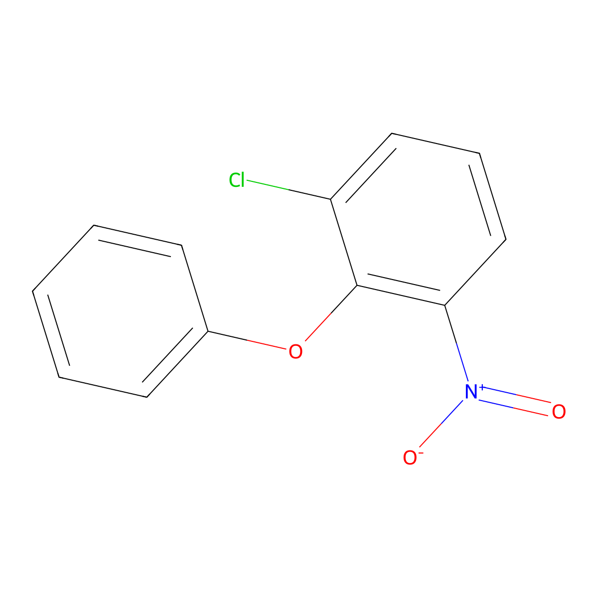 1-Chloro-3-nitro-2-phenoxybenzene molecular structure, CAS 3169-74-2