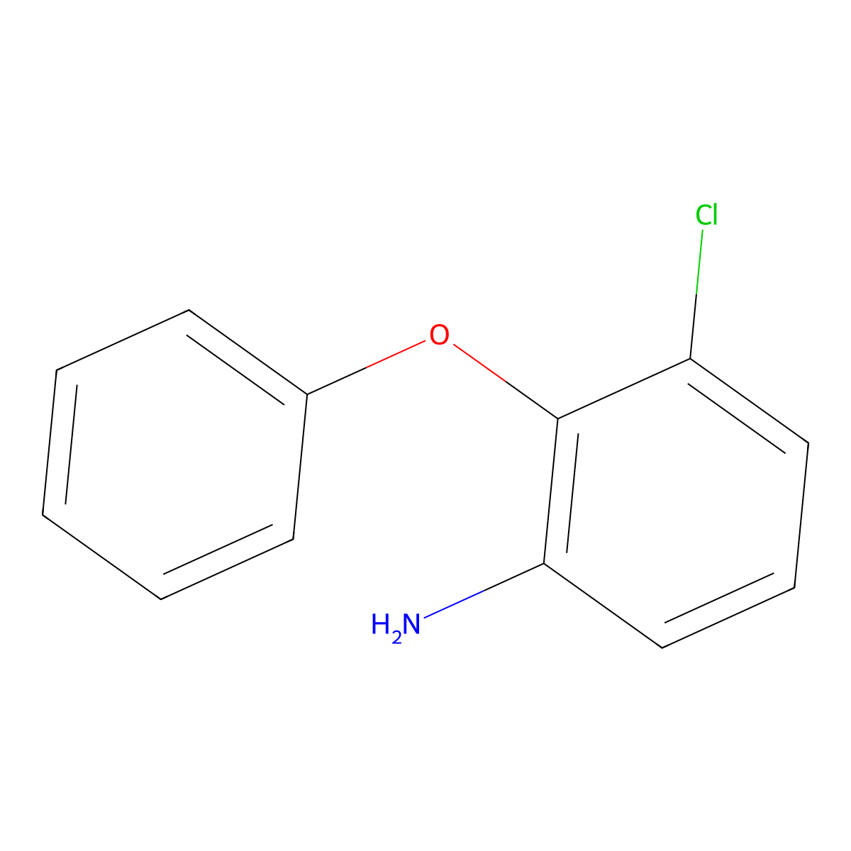 3-Chloro-2-phenoxyaniline molecular structure, CAS 3169-75-3