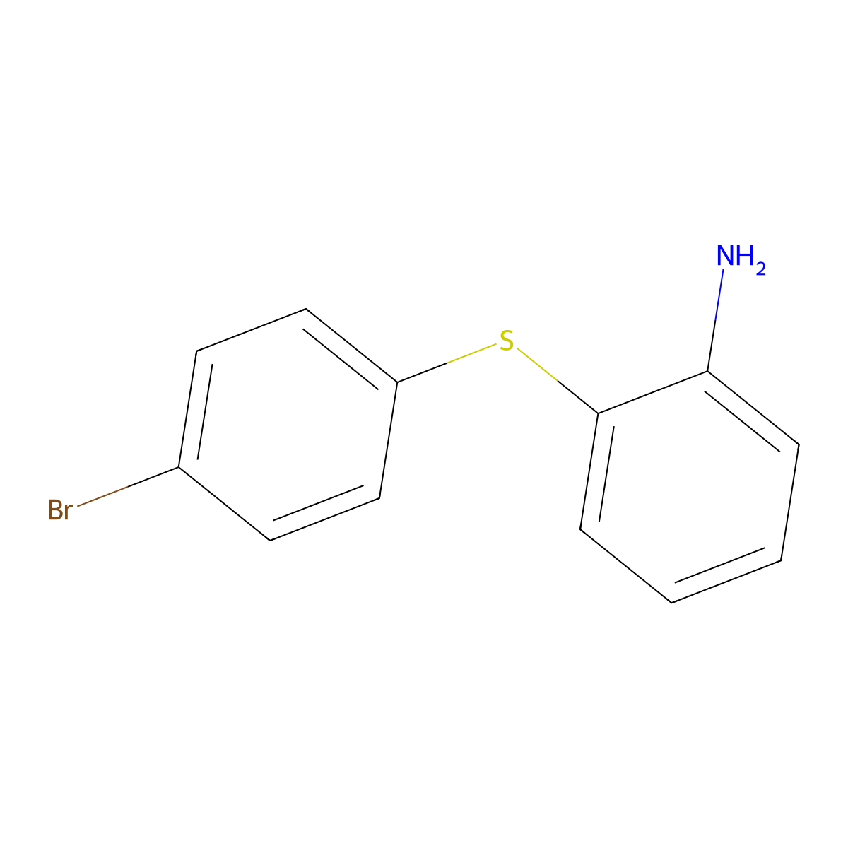 2-((4-Bromophenyl)thio)aniline molecular structure, CAS 3169-86-6