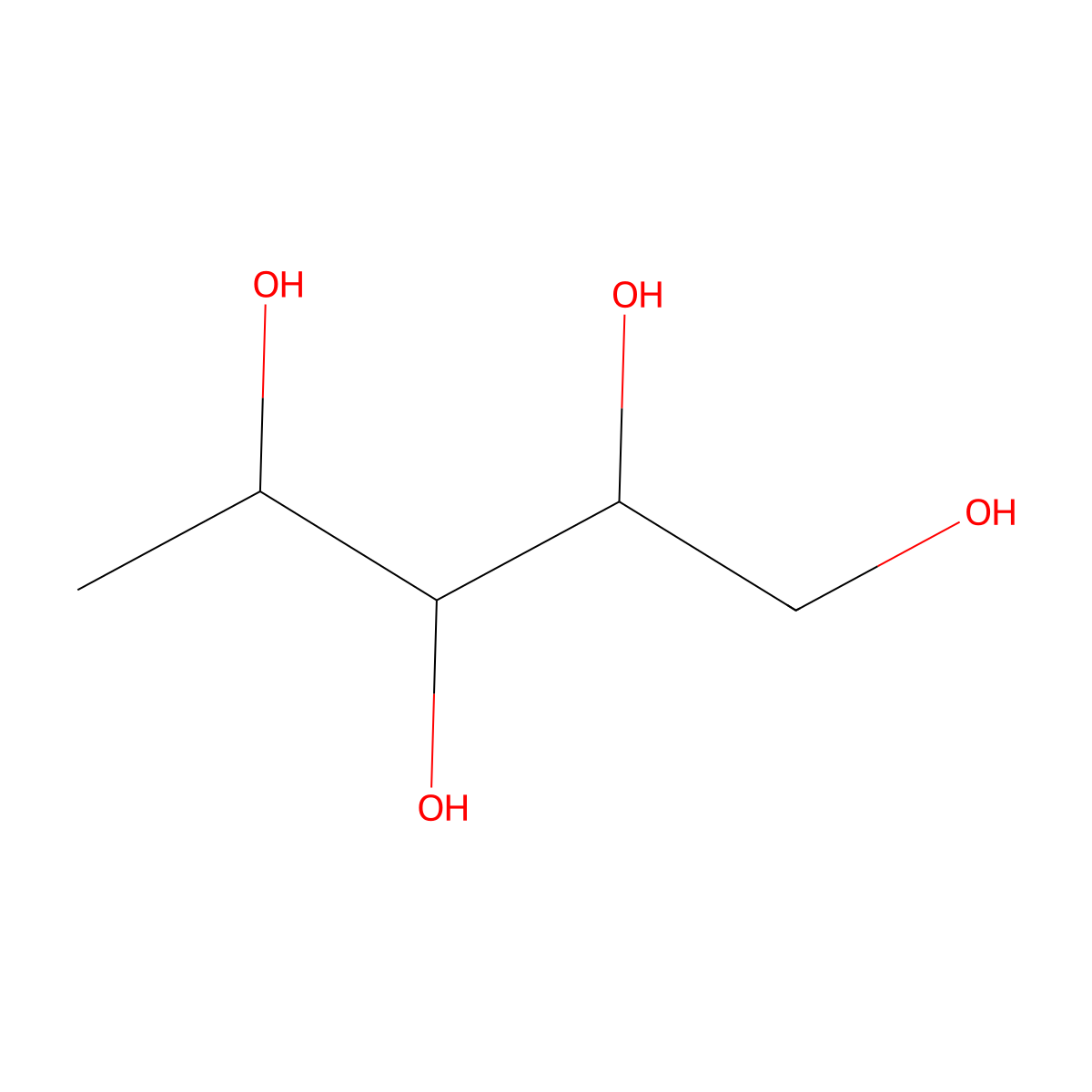 1-Deoxypentitol molecular structure, CAS 3169-92-4