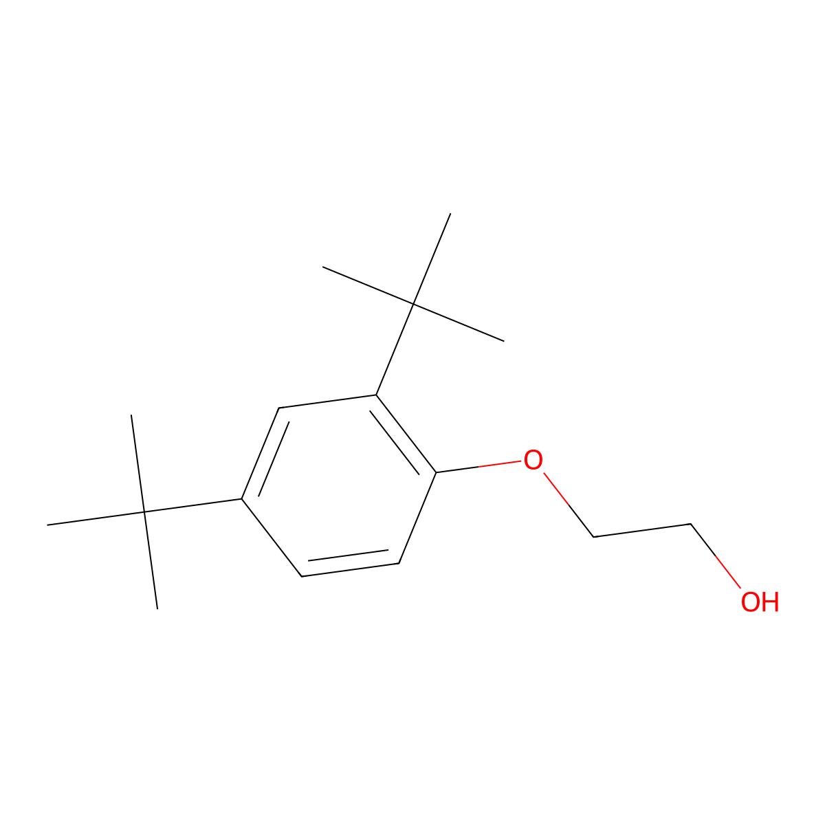 2-(2,4-Di-tert-butylphenoxy)ethanol molecular structure, CAS 31692-02-1