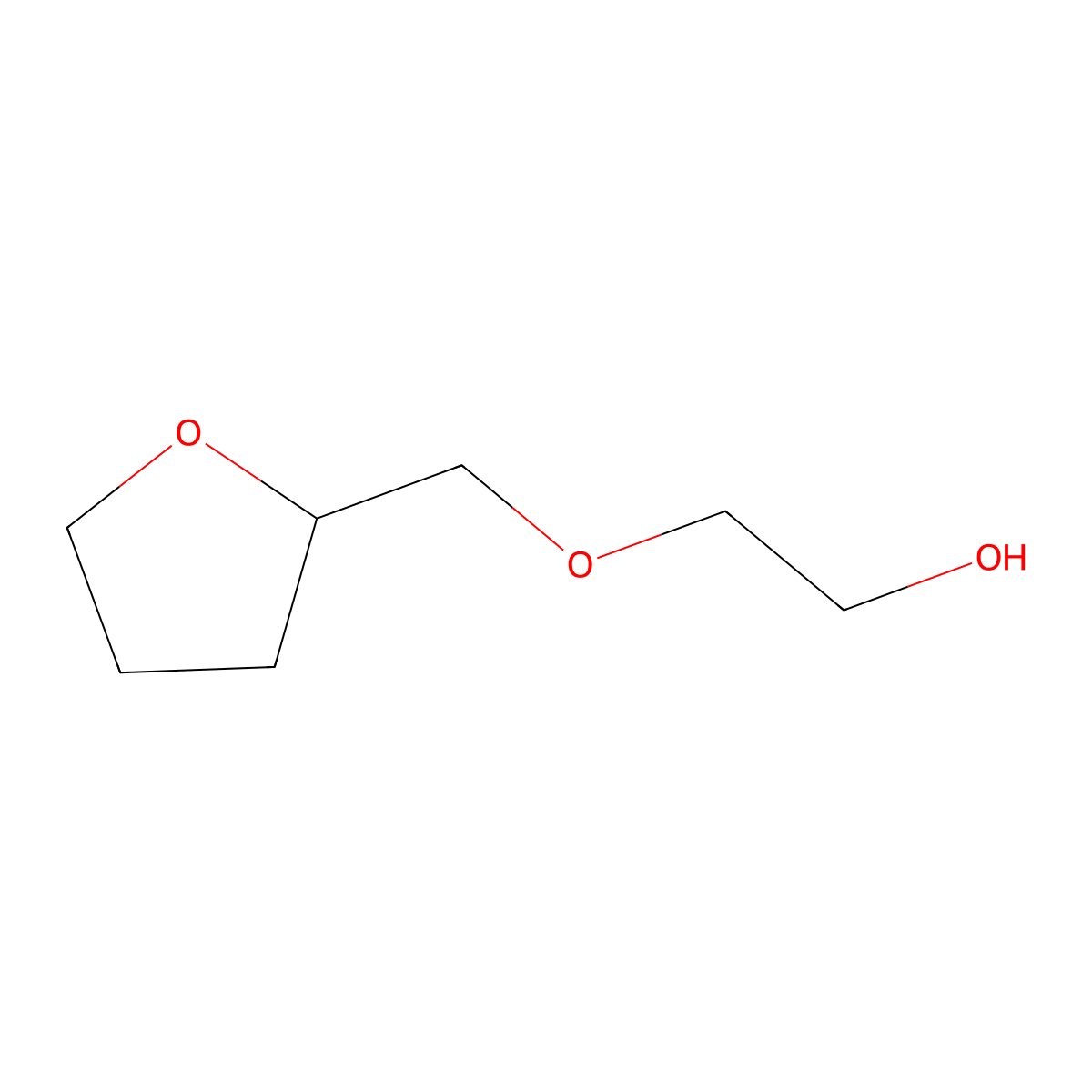 2-((Tetrahydro-2-furanyl)methoxy)ethanol molecular structure, CAS 31692-85-0