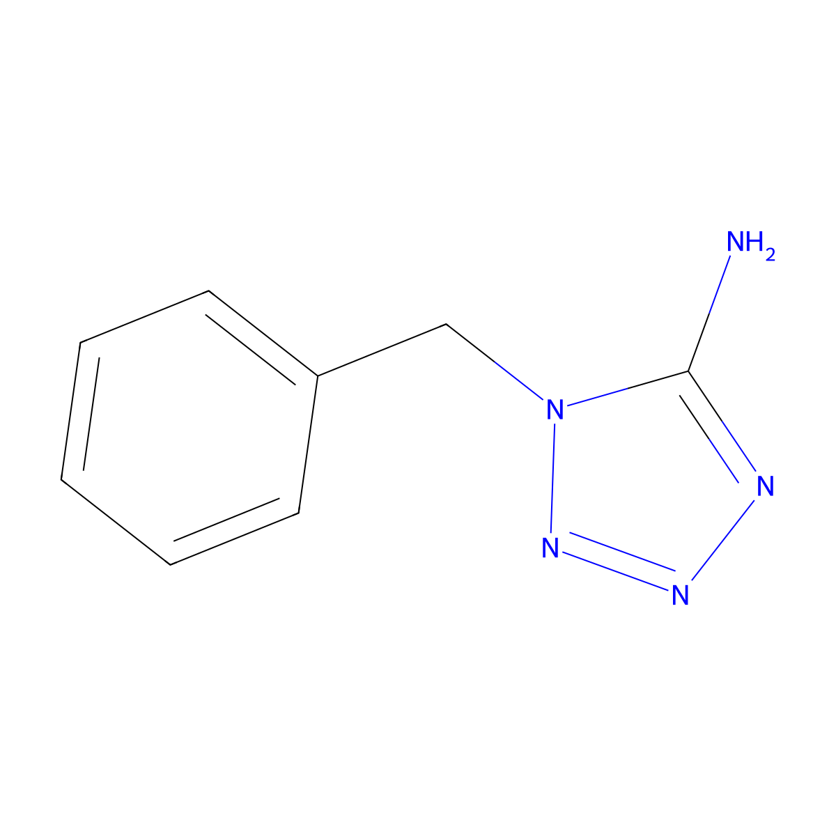 1-benzyl-1H-1,2,3,4-tetrazol-5-amine molecular structure, CAS 31694-90-3