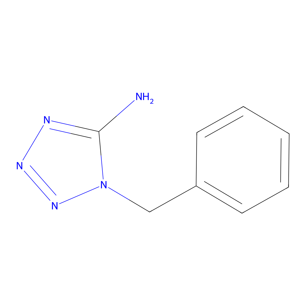 1-benzyl-1H-1,2,3,4-tetrazol-5-amine molecular structure, CAS 31694-90-3