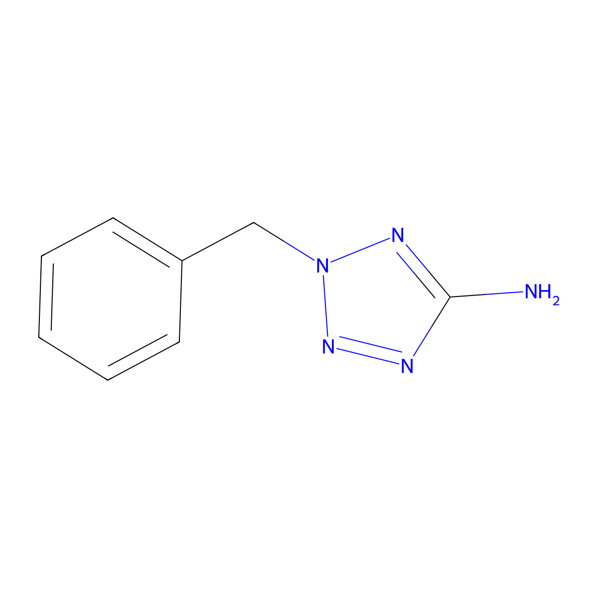 2-(Phenylmethyl)-2H-tetrazol-5-amine molecular structure, CAS 31694-91-4