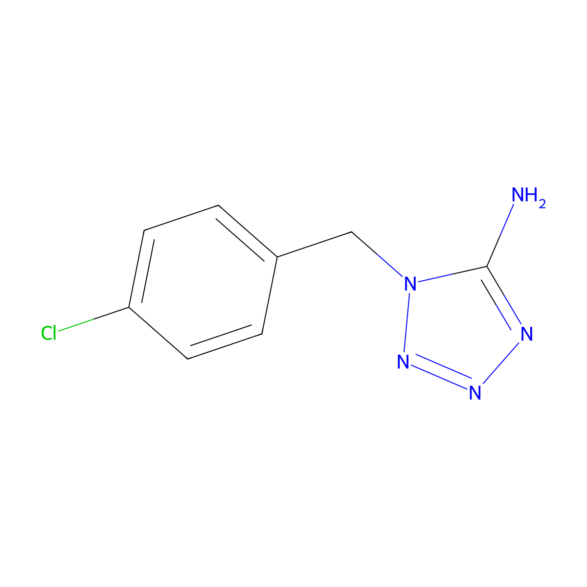 1-(4-Chlorobenzyl)-1h-tetrazol-5-amine molecular structure, CAS 31694-94-7