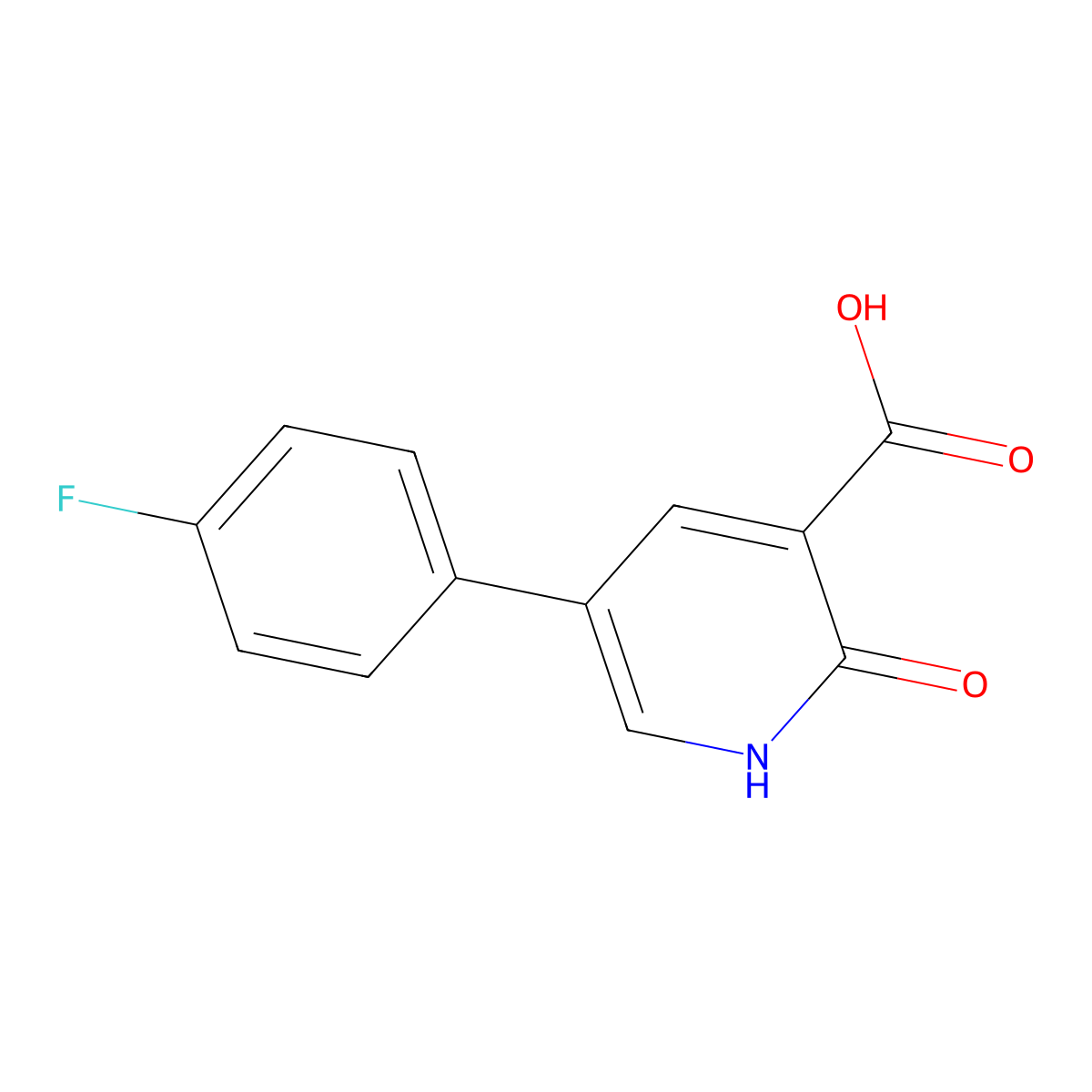 5-(4-Fluorophenyl)-2-hydroxynicotinic acid molecular structure, CAS 31695-66-6