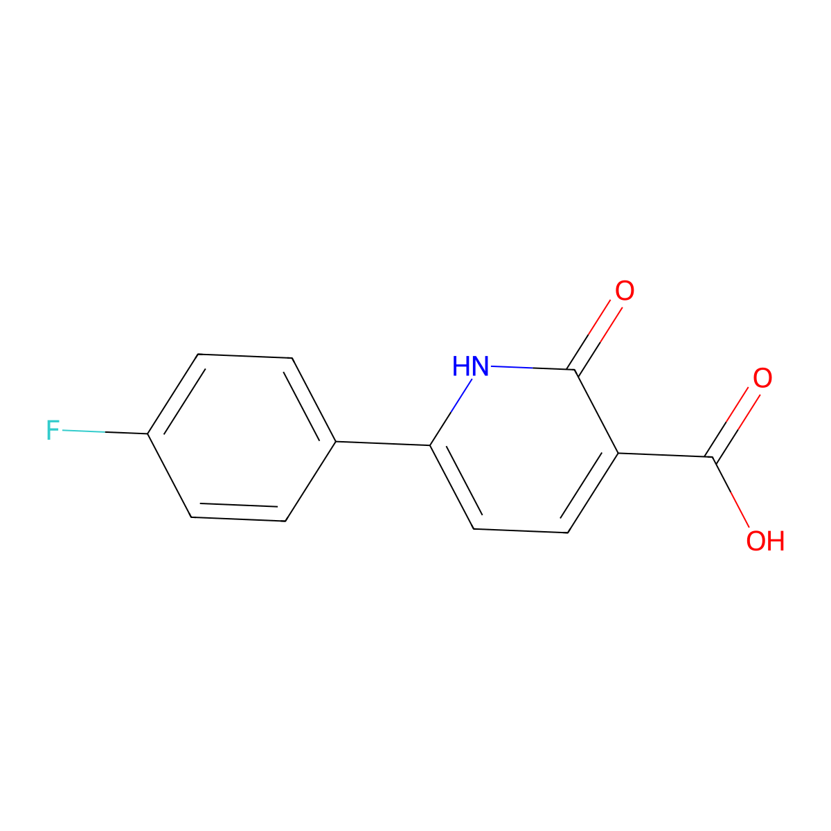 6-(4-Fluorophenyl)-2-oxo-1,2-dihydropyridine-3-carboxylic acid molecular structure, CAS 31695-73-5