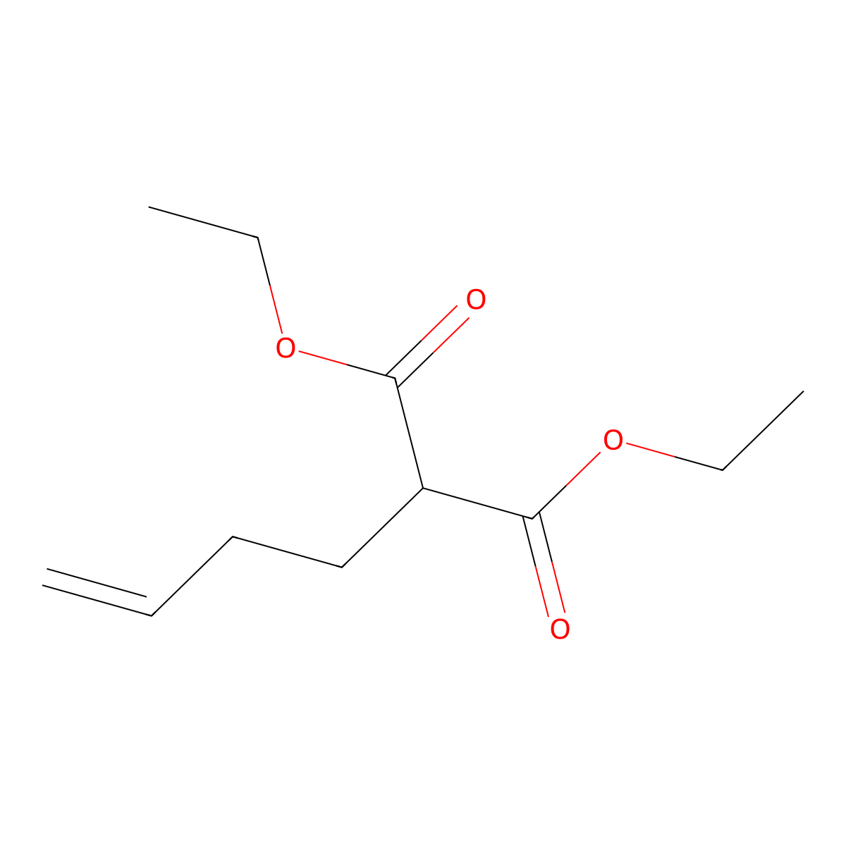 Diethyl 2-(3-butenyl)malonate molecular structure, CAS 31696-00-1
