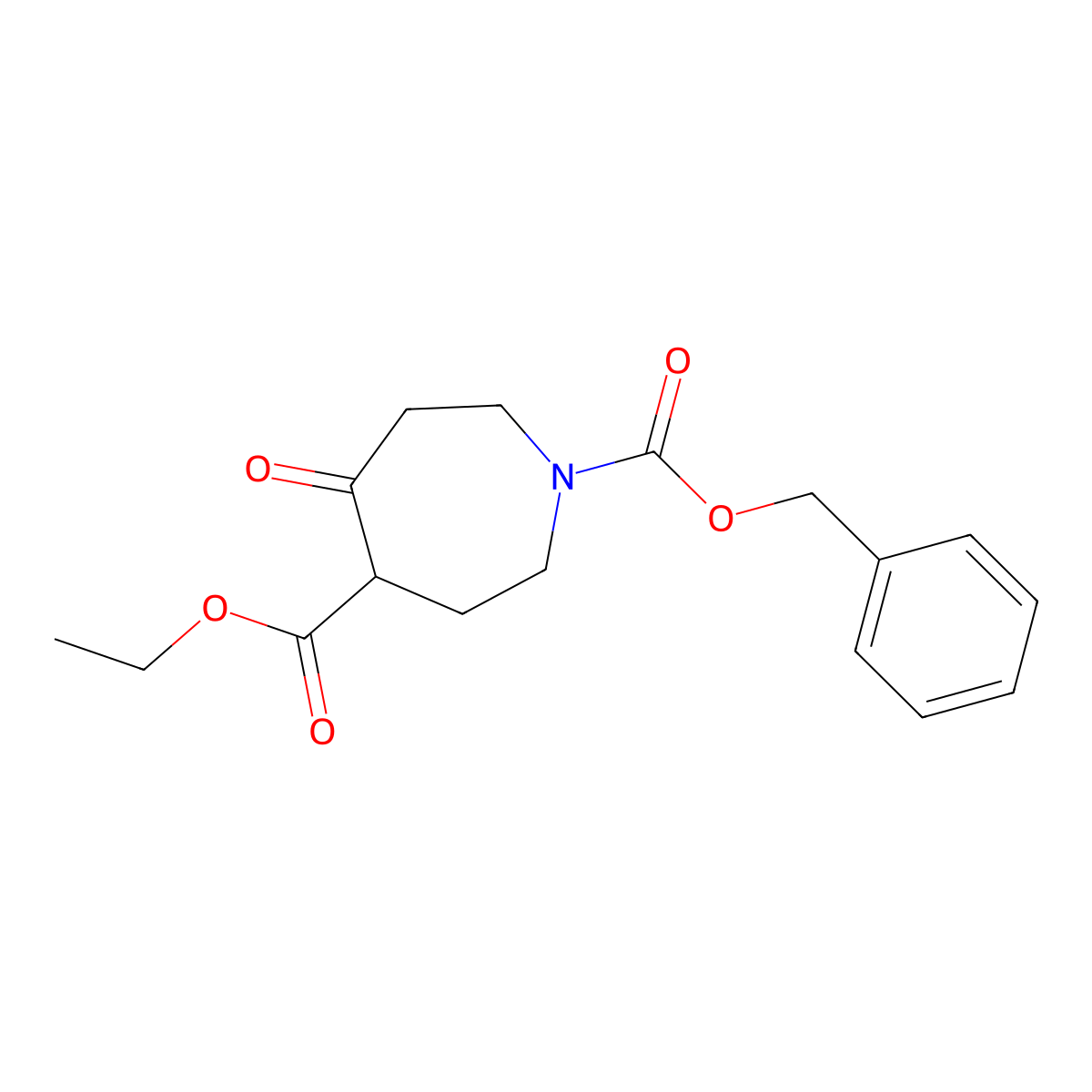 1-Benzyl 4-ethyl 5-oxoazepane-1,4-dicarboxylate molecular structure, CAS 31696-09-0