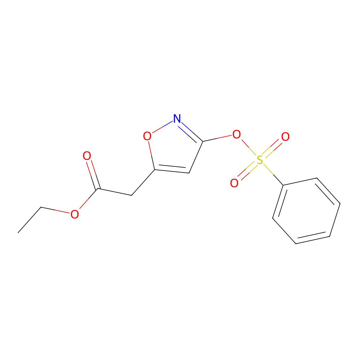 Ethyl 3-[(phenylsulfonyl)oxy]-5-isoxazoleacetate molecular structure, CAS 31696-45-4