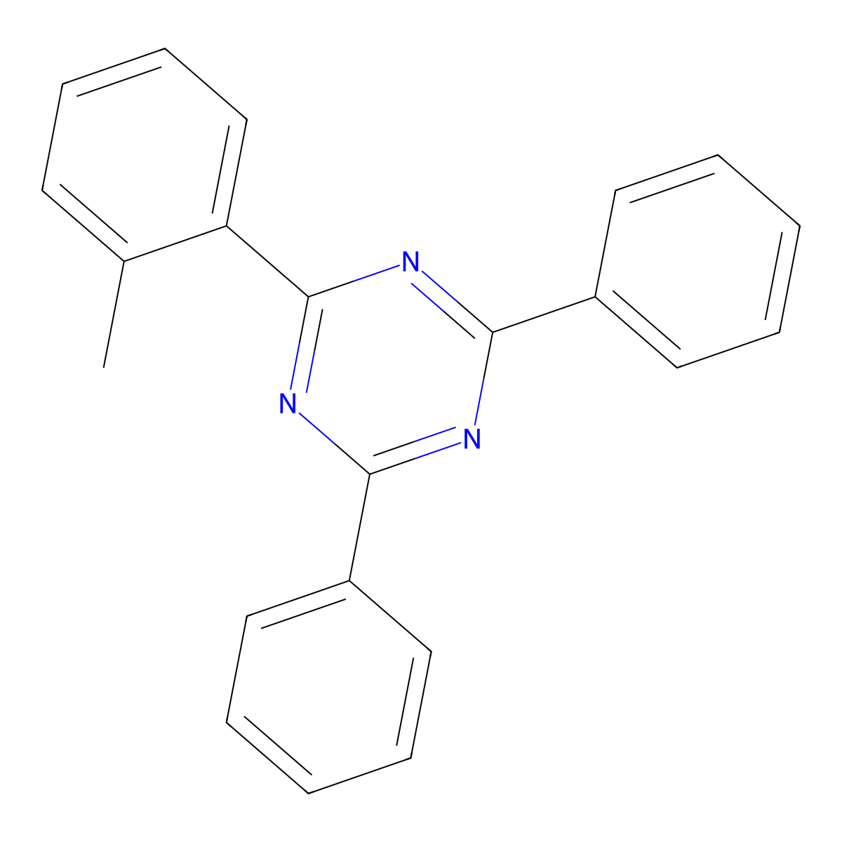2,4-Diphenyl-6-(o-tolyl)-1,3,5-triazine molecular structure, CAS 31696-84-1