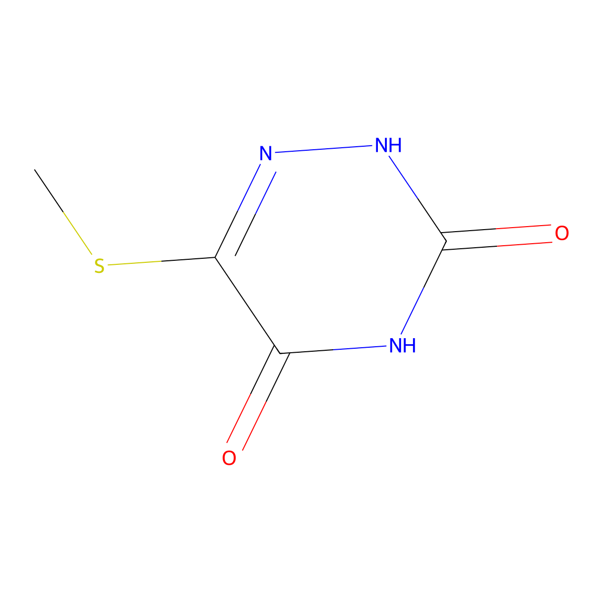 5-(Methylthio)-6-azauracil molecular structure, CAS 31697-20-8