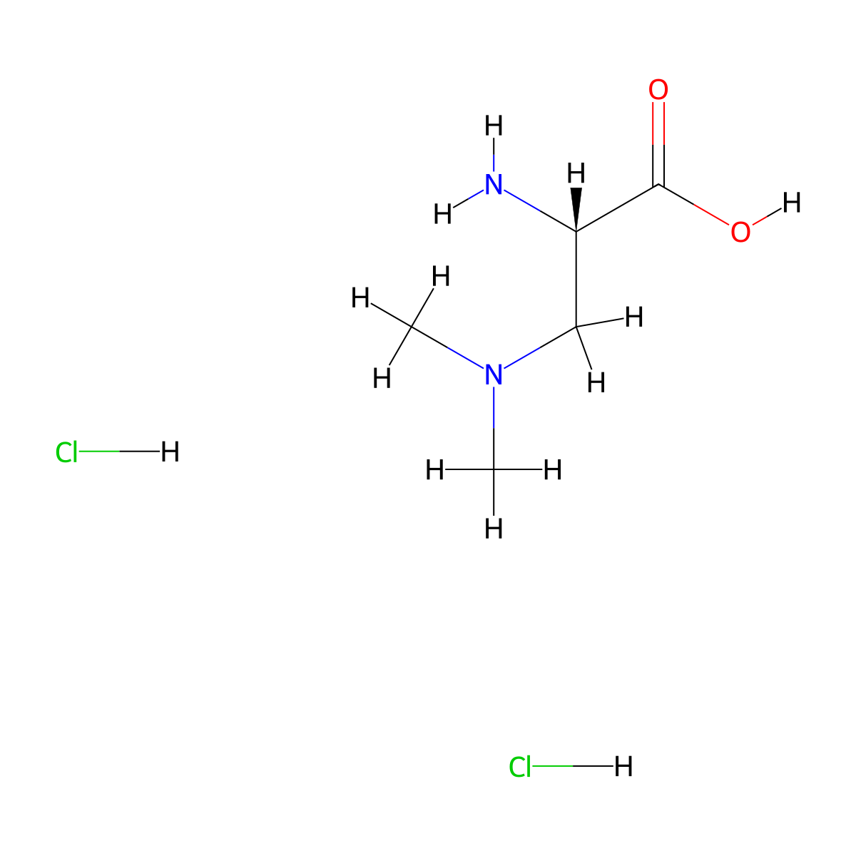 (2S)-2-amino-3-(dimethylamino)propanoic acid dihydrochloride molecular structure, CAS 31697-39-9