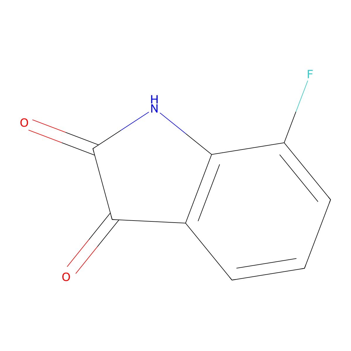 7-Fluoroisatin molecular structure, CAS 317-20-4