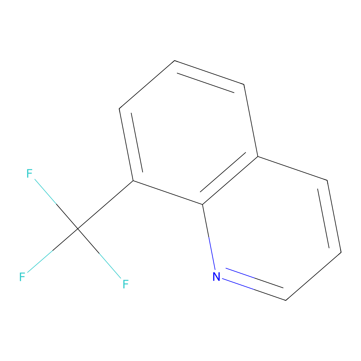 8-(Trifluoromethyl)quinoline molecular structure, CAS 317-57-7