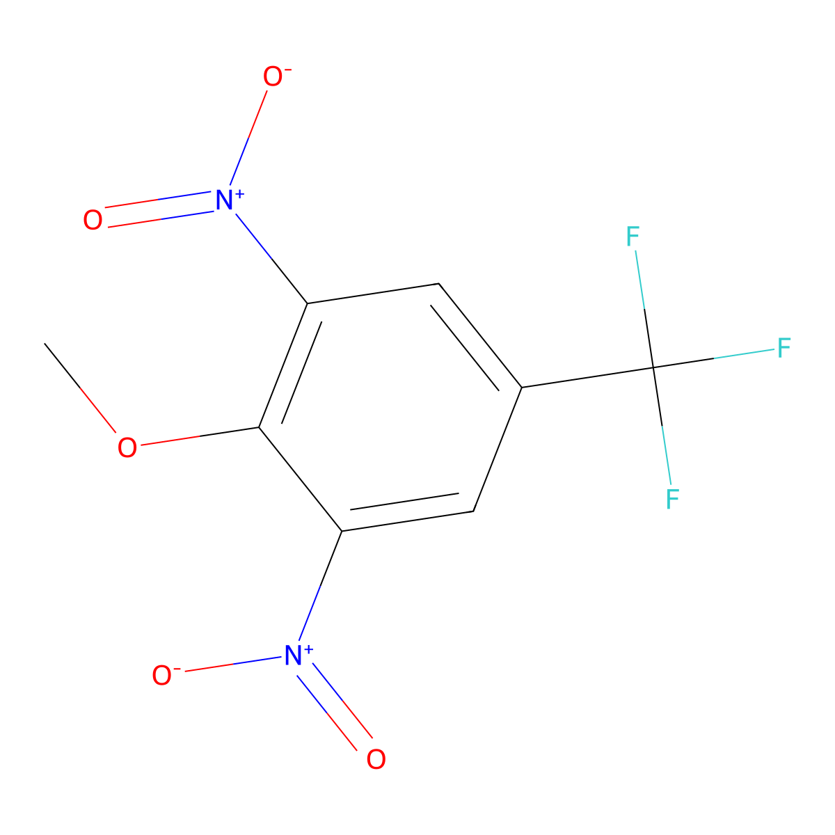 2-Methoxy-1,3-dinitro-5-(trifluoromethyl)benzene molecular structure, CAS 317-70-4
