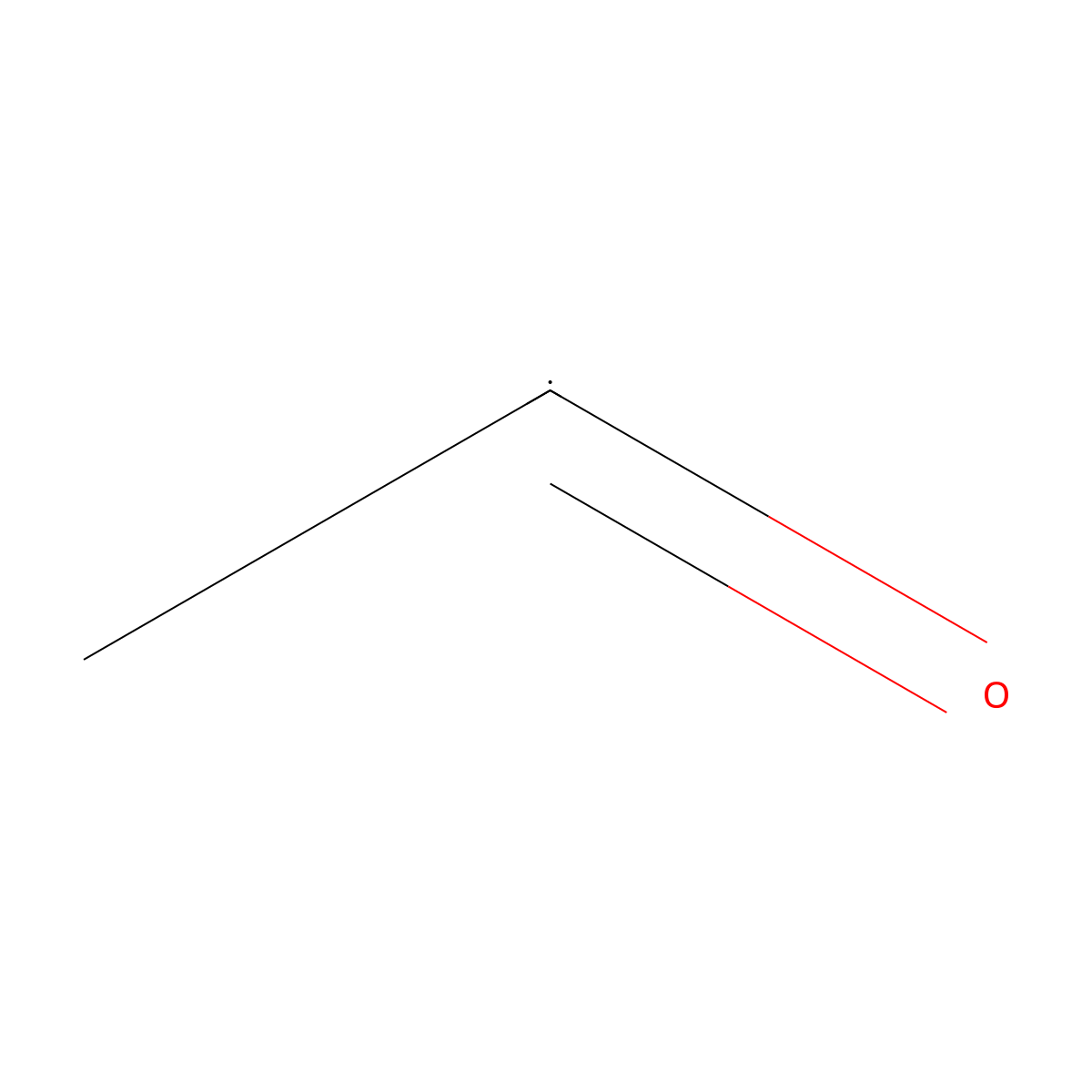 Acetyl radical molecular structure, CAS 3170-69-2