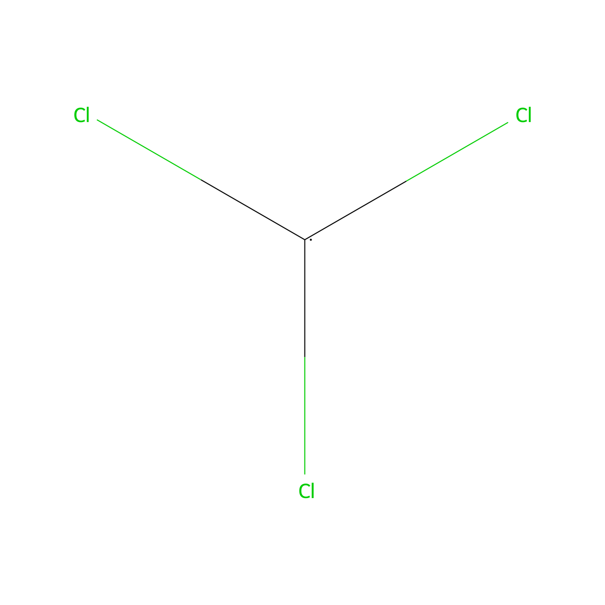 Trichloromethyl molecular structure, CAS 3170-80-7