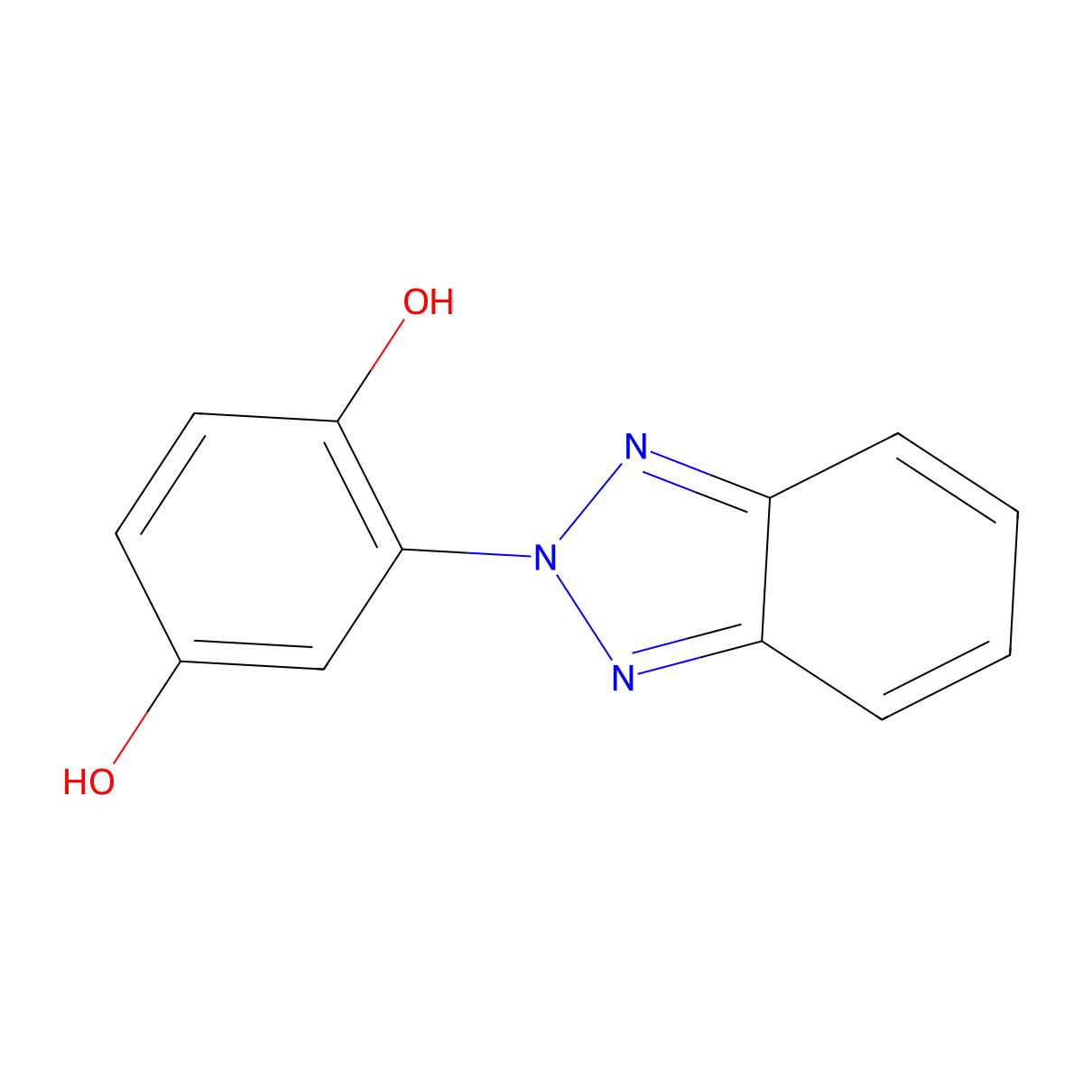 2-(2H-Benzotriazol-2-yl)-1,4-benzenediol molecular structure, CAS 31701-42-5