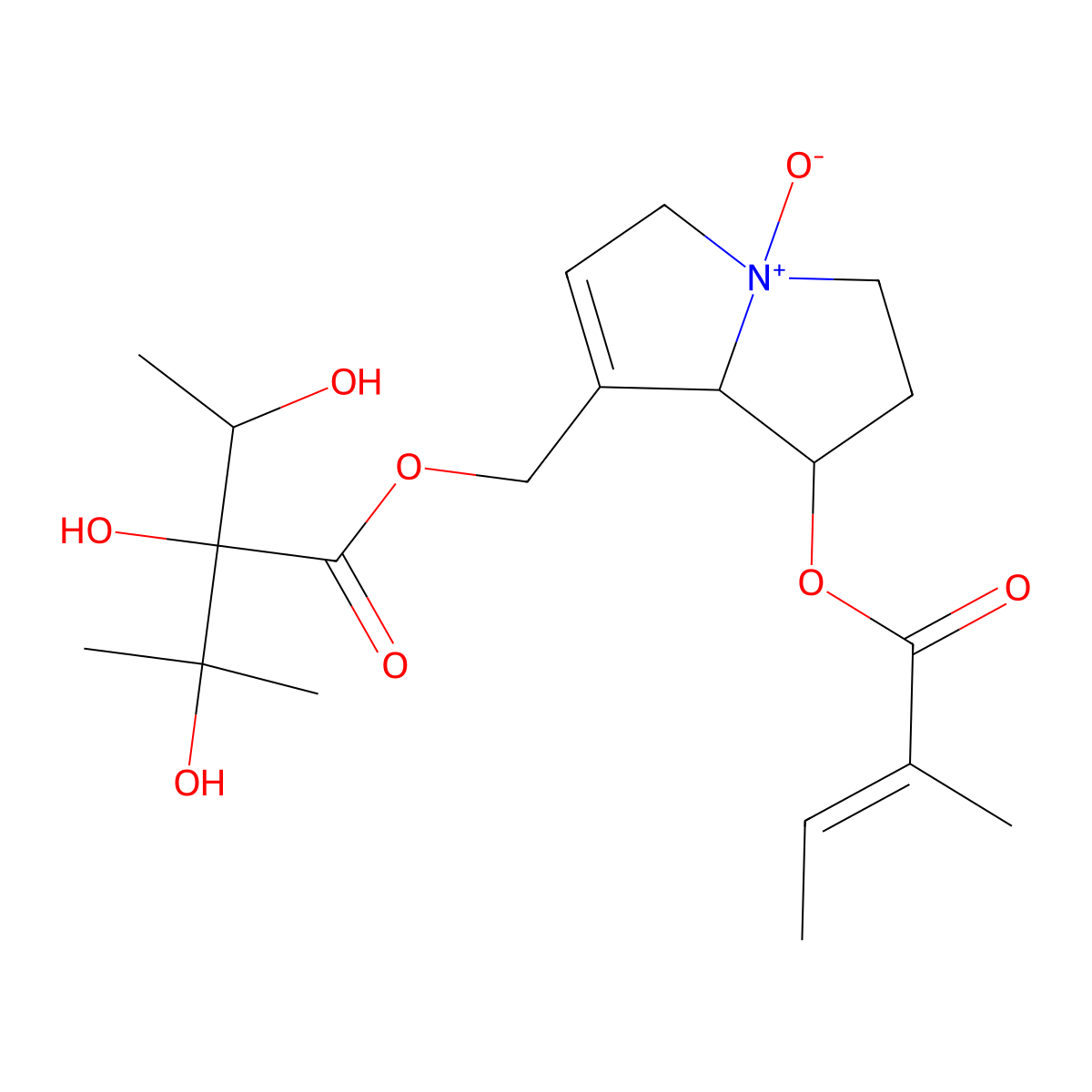 Heliosupine N-oxide molecular structure, CAS 31701-88-9
