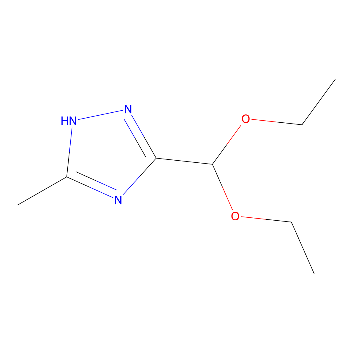 3-(Diethoxymethyl)-5-methyl-4H-1,2,4-triazole molecular structure, CAS 31705-82-5