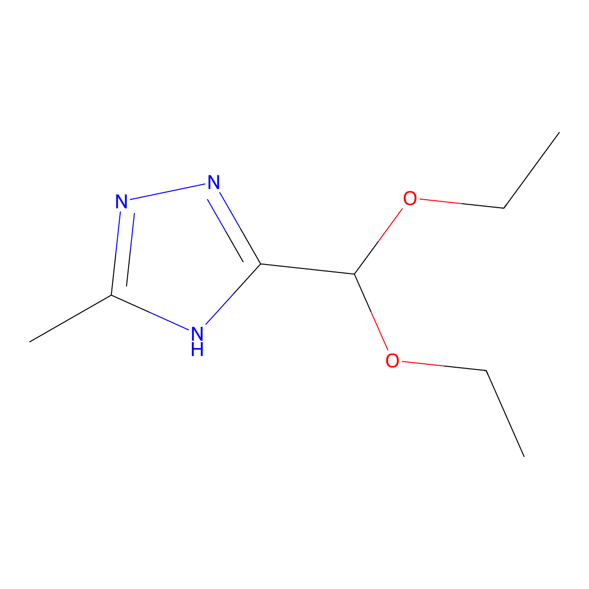 3-(Diethoxymethyl)-5-methyl-4H-1,2,4-triazole molecular structure, CAS 31705-82-5