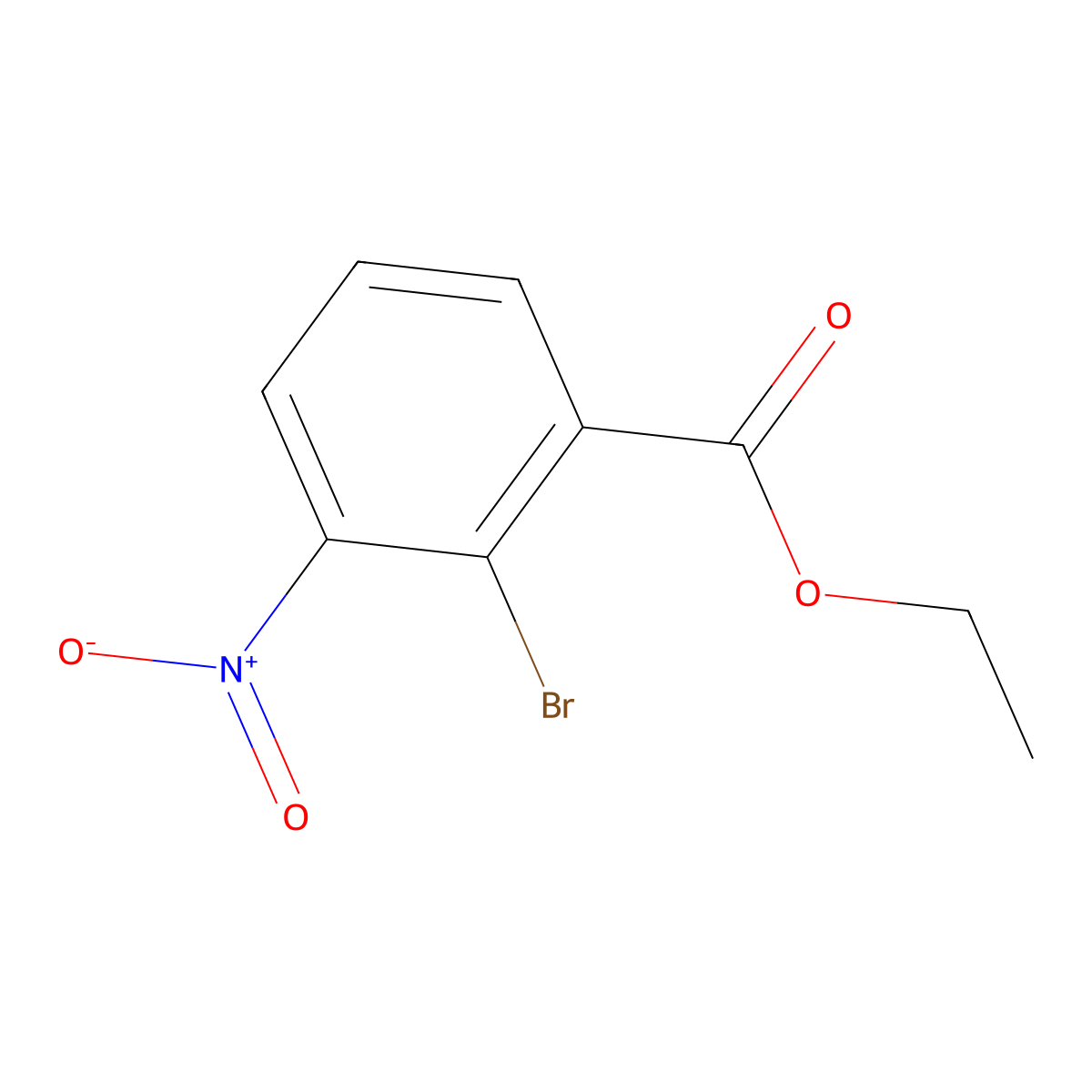 Ethyl 2-bromo-3-nitrobenzoate molecular structure, CAS 31706-23-7