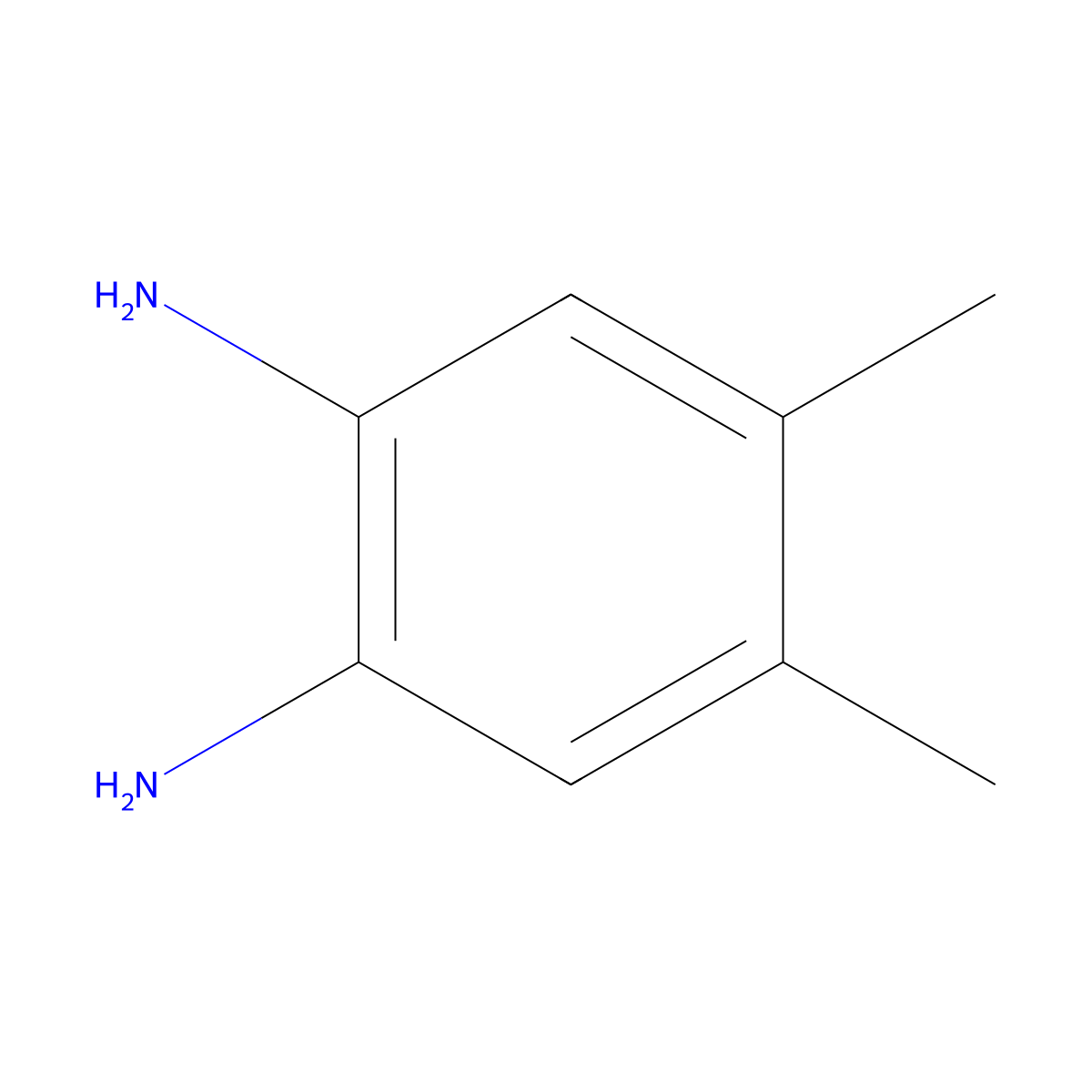 4,5-Dimethyl-1,2-phenylenediamine molecular structure, CAS 3171-45-7